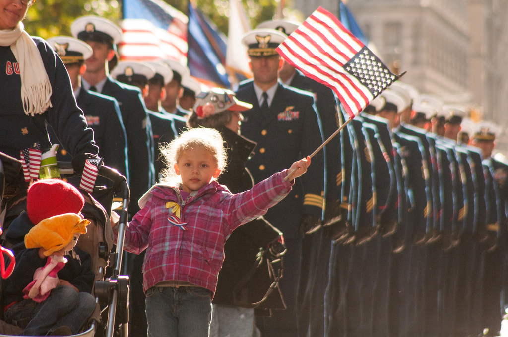 Guard families and service members march in New York City's Veterans ...