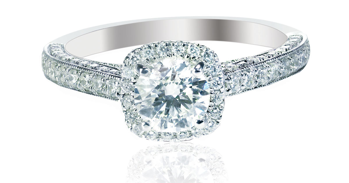 Halo Engagement Rings And Trendy What S The Catch Halo Engagement Rings Allow You To Get A Much Ger Ring On Smaller Budget Learn About This Trendy Setting And How Choose One Right For