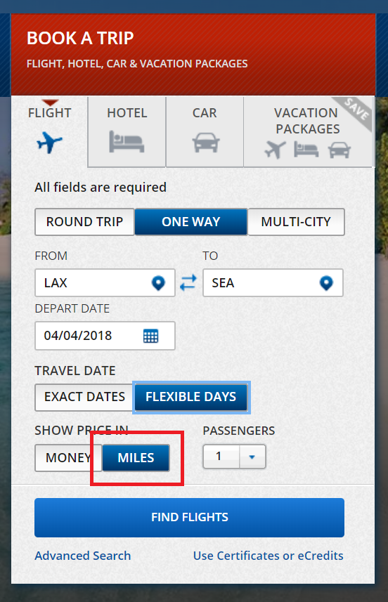 Delta Skymiles Redemption Chart