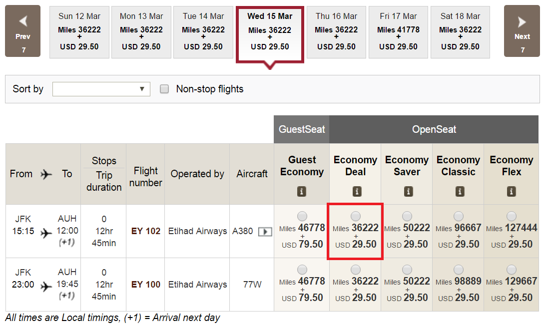 China Southern Award Chart