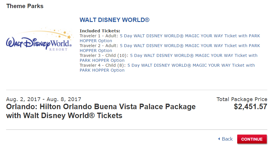 The Total Costco Travel Is 2 451 57 For A Family Of 4 6 Nights And 5 Days Park Tickets Note That To Keep This Simple We Didn T Include