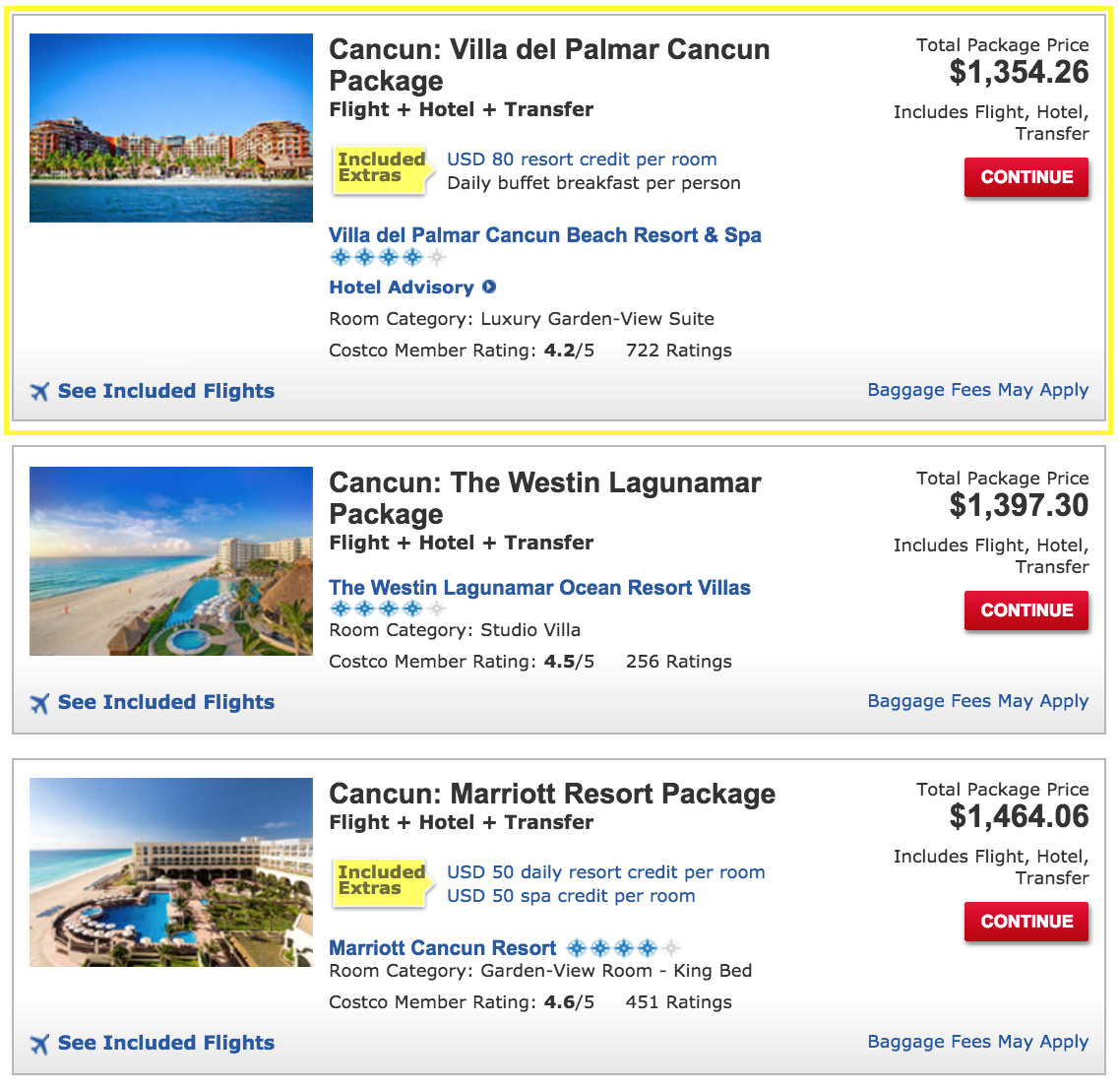 reviews on costco travel packages